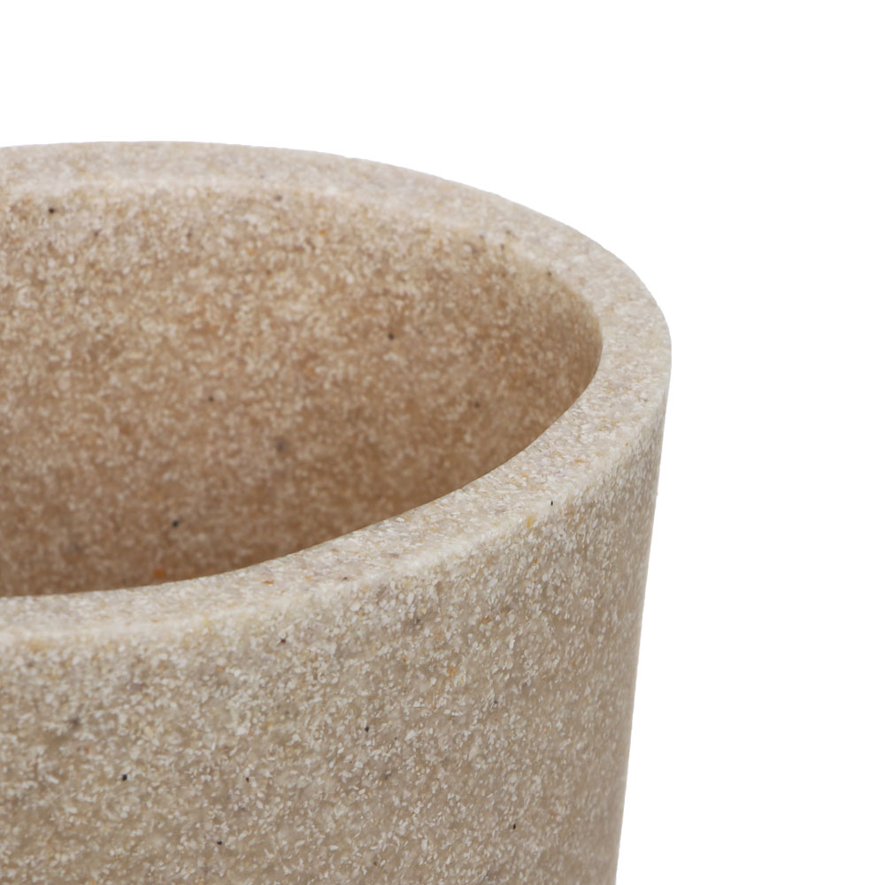 Стакан для ванной комнаты тм VETTA Дюна, смола (полирезин), бежевый, 10x7x11,5см, арт.№ 463-563