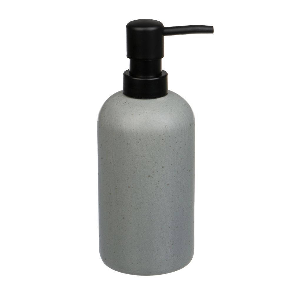 Диспенсер для жидкого мыла тм VETTA Сиена, 350мл, доломит, серый, 7,2x7,2x18,4см, арт.№ 463-565