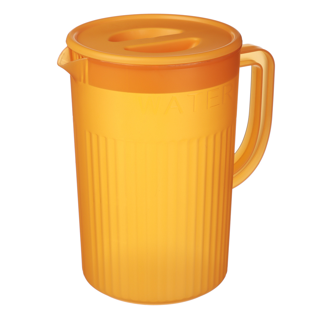 Набор кувшин для воды с крышкой 2л, 4 стакана, 2 цвета, пластик, арт.№ 861-561