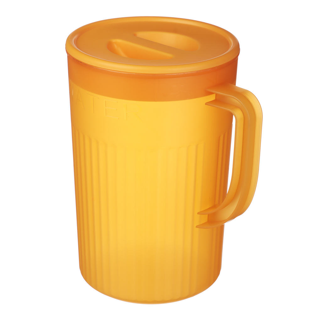 Набор кувшин для воды с крышкой 2л, 4 стакана, 2 цвета, пластик, арт.№ 861-561