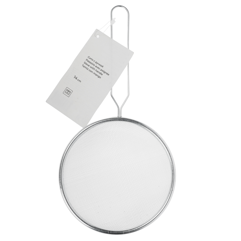 Сито с ободом и ручкой 14см, металл, арт.№ 886-062