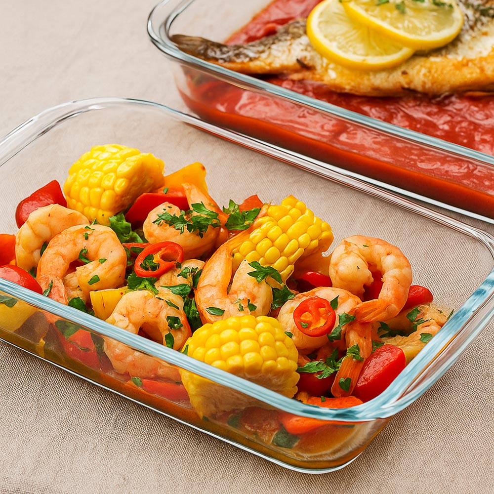 SATOSHI Форма для запекания жаропрочная прямоугольная, с ручками, стекло, 34,5х20,4х5,2см, 2,2л, арт.№ 825-020