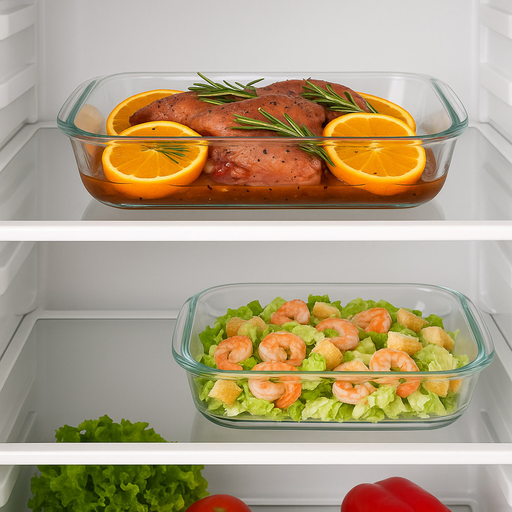 SATOSHI Форма для запекания жаропрочная прямоугольная, с ручками, стекло, 34,5х20,4х5,2см, 2,2л, арт.№ 825-020