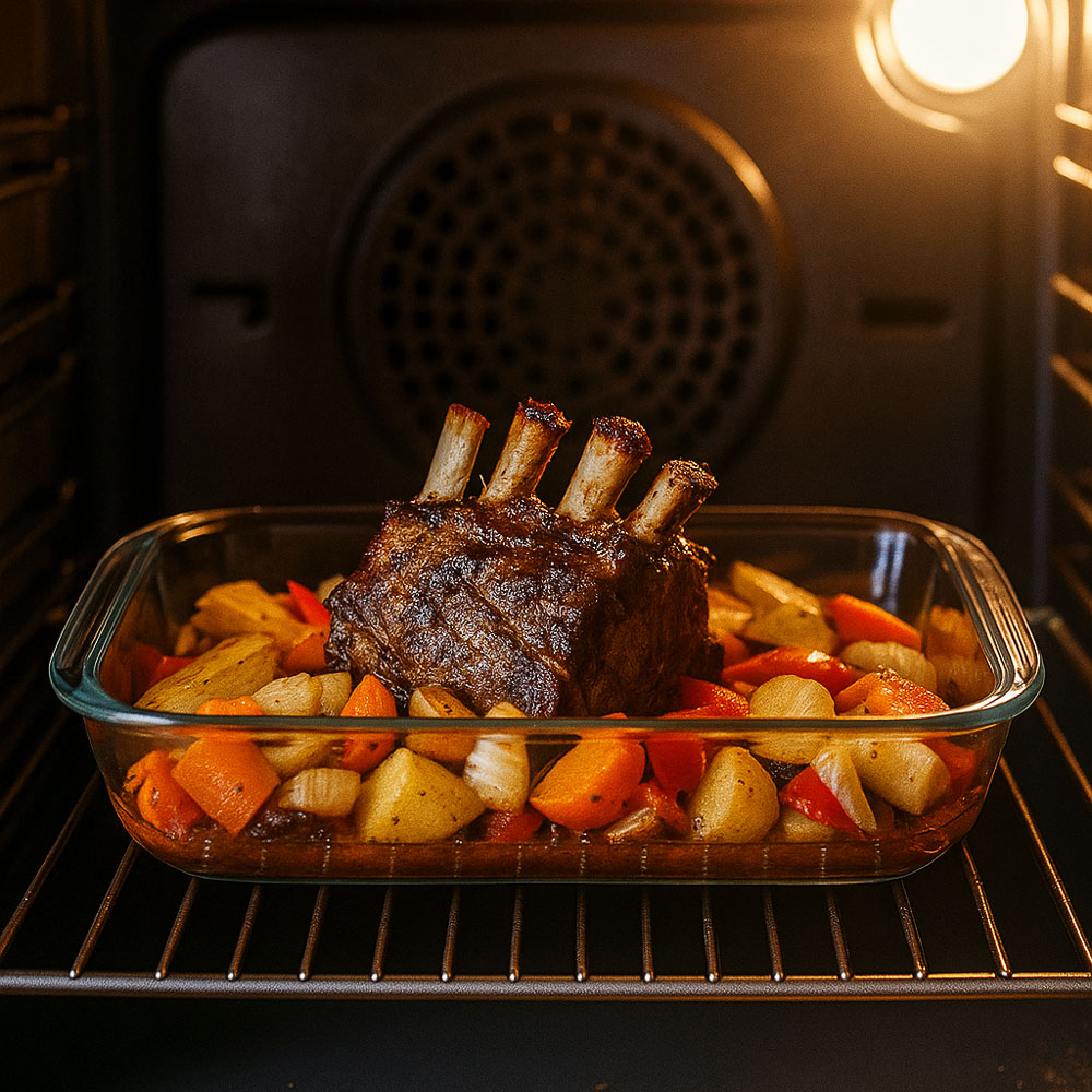 SATOSHI Форма для запекания жаропрочная прямоугольная, с ручками, стекло, 34,5х20,4х5,2см, 2,2л, арт.№ 825-020