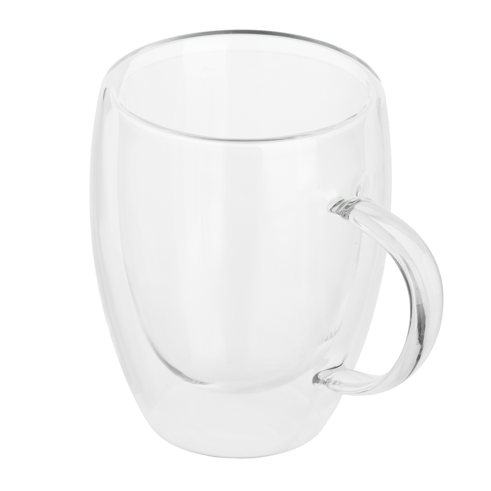Кружка с двойными стенками тм MILLIMI Симпл, 350мл, стекло, арт.№ 878-689