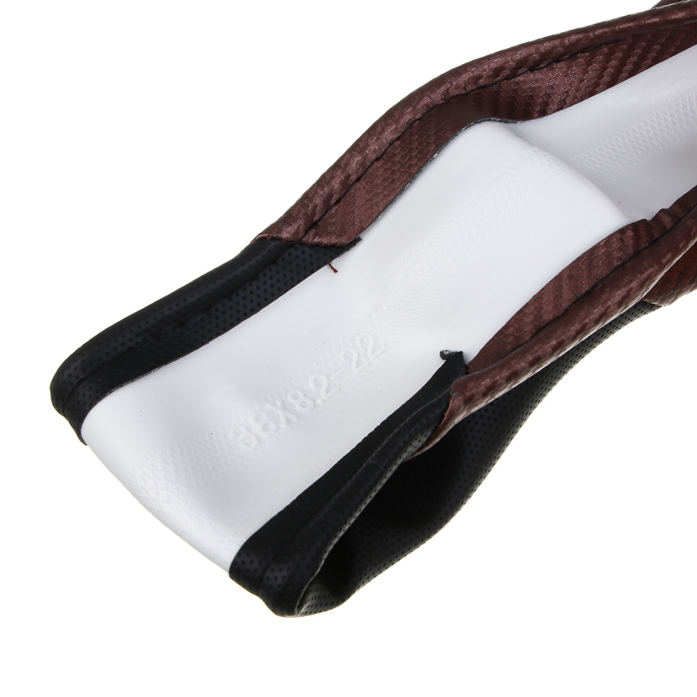 ЕРМАК Оплетка руля, Карбон - В, черная с коричневыми вставками, + красный, размер М, искусственная к, арт.№ 708-438