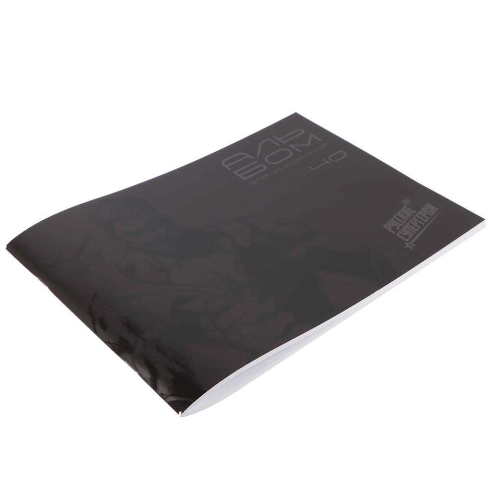 Альбом для рисования 40 листов А4 "Графика" BY Русские Супергерои, обложка картон, скрепка, 2 дизайна, арт.№ 801-064