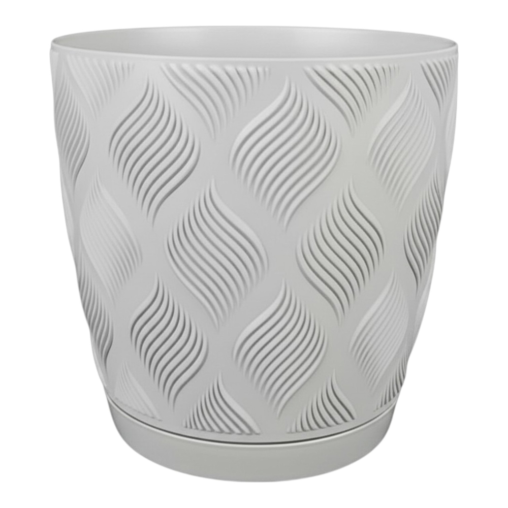 Горшок для цветов с поддоном "Мираж" 3,7л, d19,5см, цв.серый мусоон, арт.№ 164-434