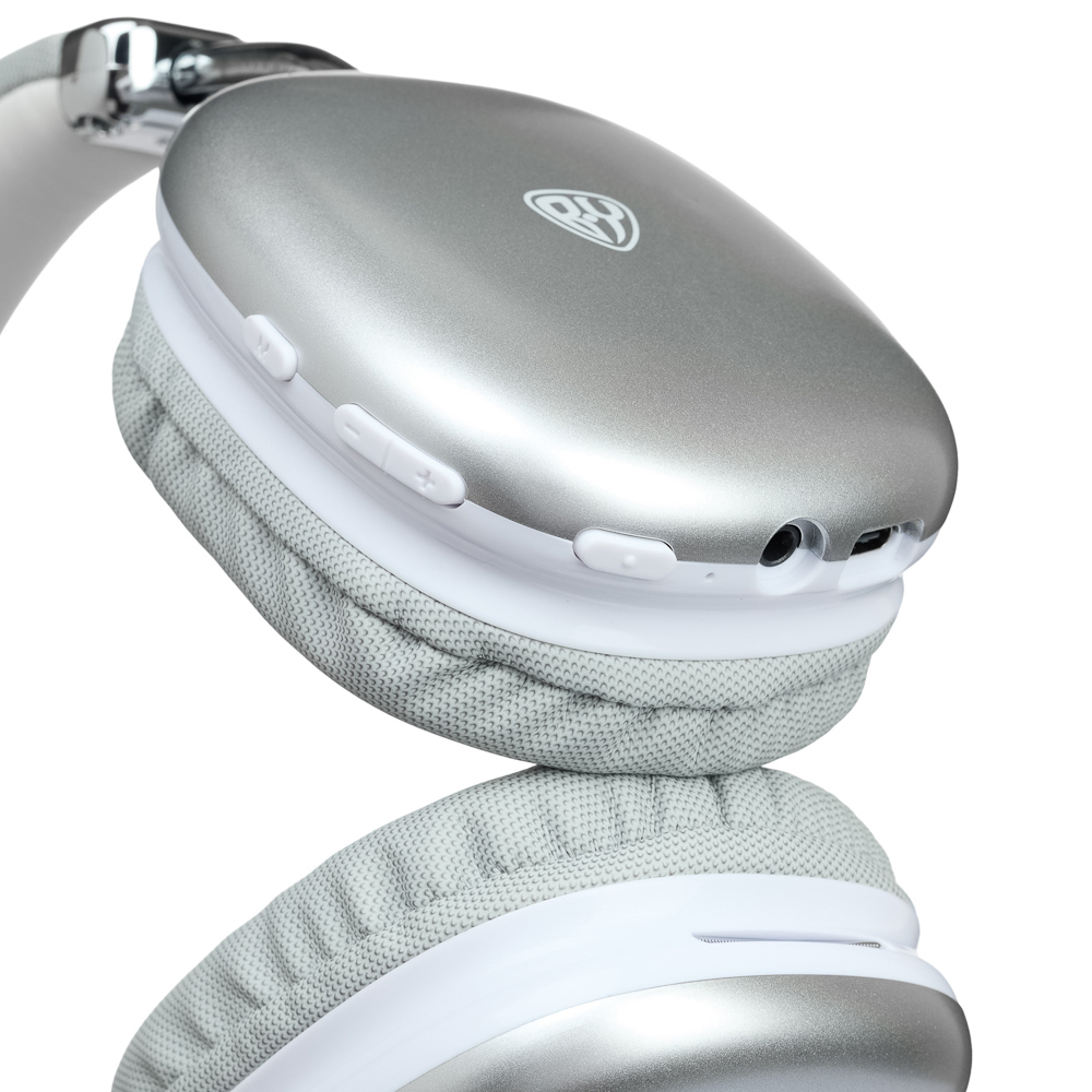 Наушники беспроводные полноразмерные BY CrystalPods, 400мАч, BT5.3, серебро, арт.№ 410-098