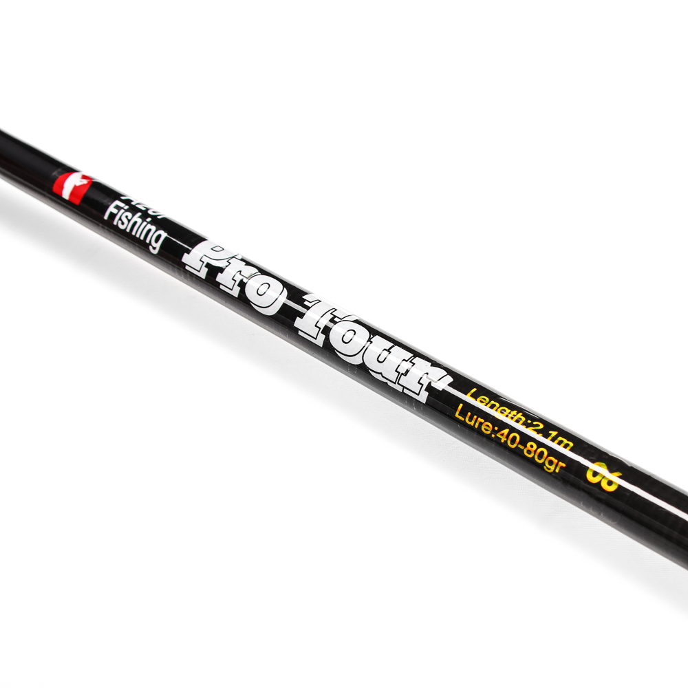 AZOR FISHING Спиннинг "ПроТур", телескоп., карбон 40%, 2,1м, тест 40-80гр., арт.№ 149-142
