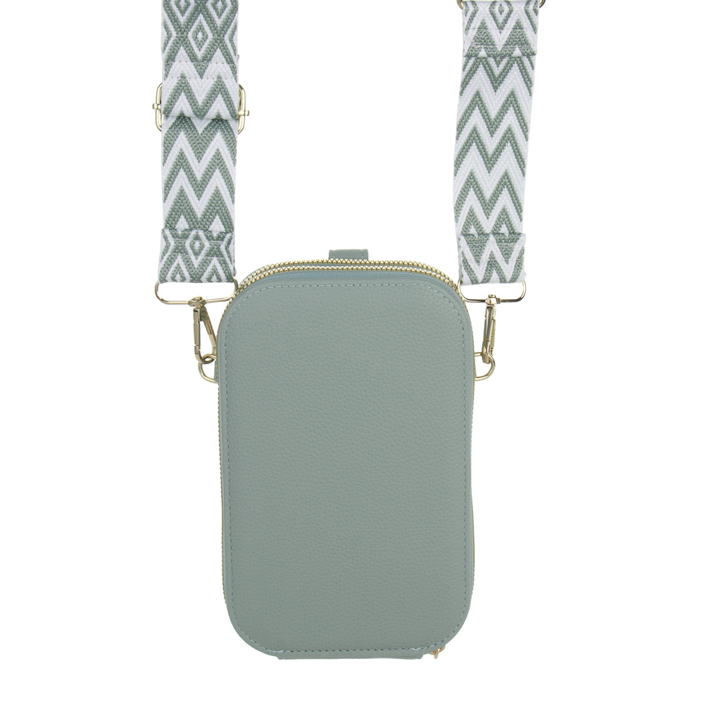 Сумка кроссбоди на декоративном ремне тм ЮL Zigzag, ПУ, металл, 19,5х12 см, 3 цвета, арт.№ 337-236