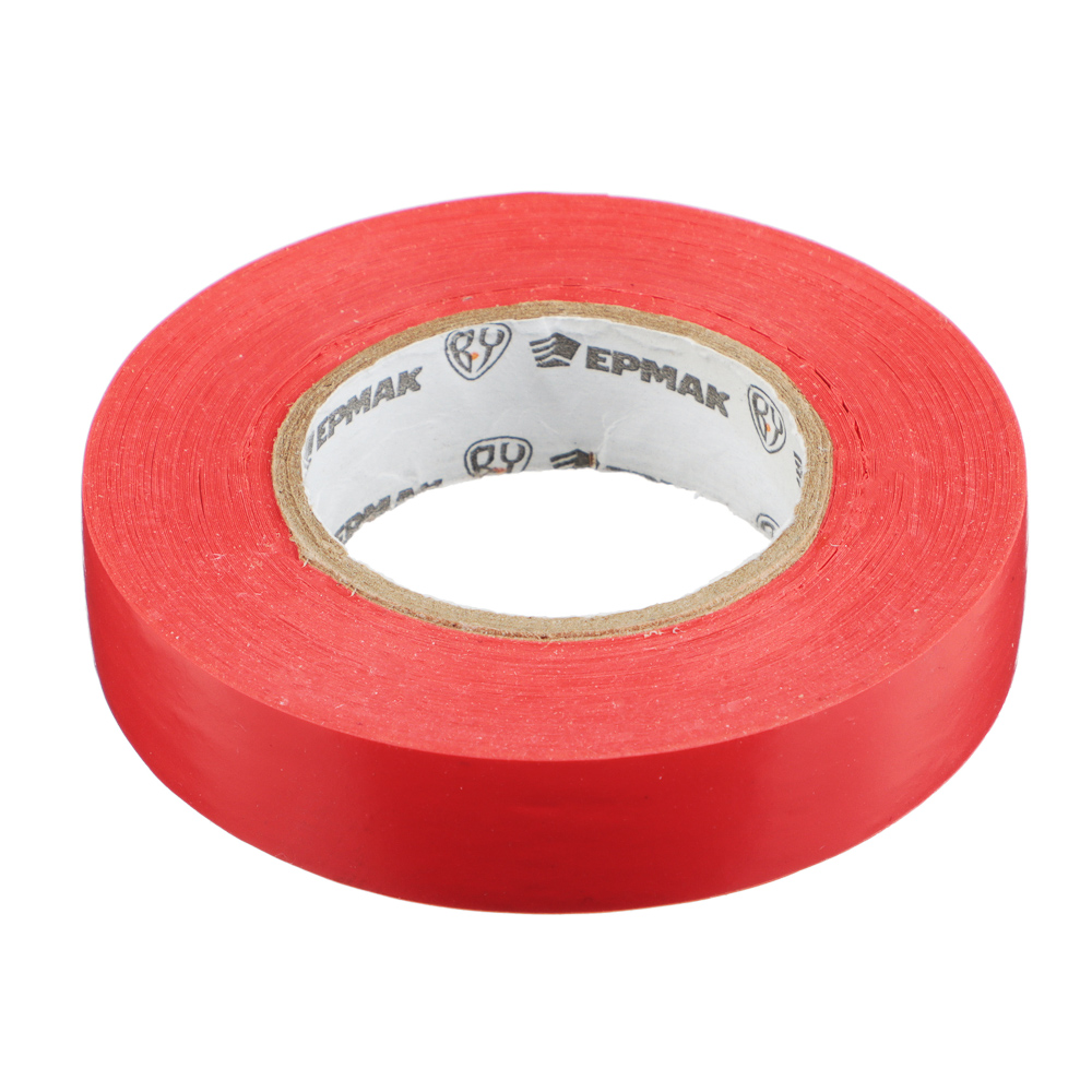 ЕРМАК Изолента ПВХ в/с красная, шир. 15+-2мм, 20м, толщ 0,15мм, арт.№ 672-001