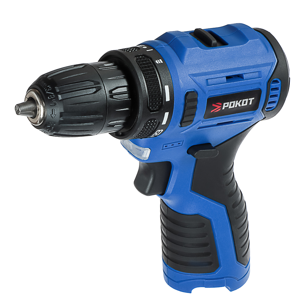 РОКОТ Дрель-шуруповерт аккумуляторный бесщеточный, 12В, 2*0 А*ч, 0-400/0-1400 об/мин, 38 Н*м, арт.№ 691-044