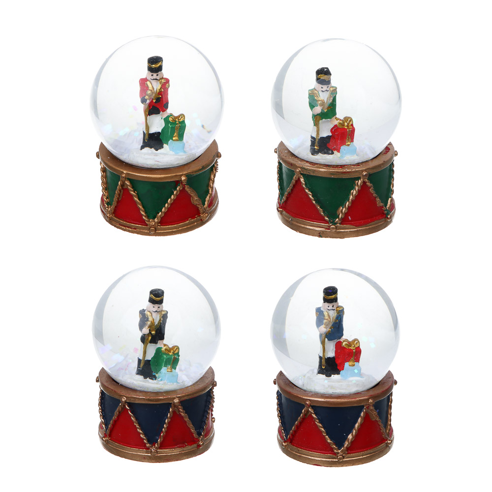 СНОУ БУМ Снежный шар Щелкунчик, 4,5x6,5 см, полистоун, стекло, 26-479, арт.№ 770-102