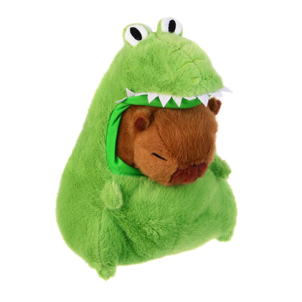 ИГРОЛЕНД Игрушка мягкая "Капибара в акуле", 30 см, полиэстер, арт.№ 264-522