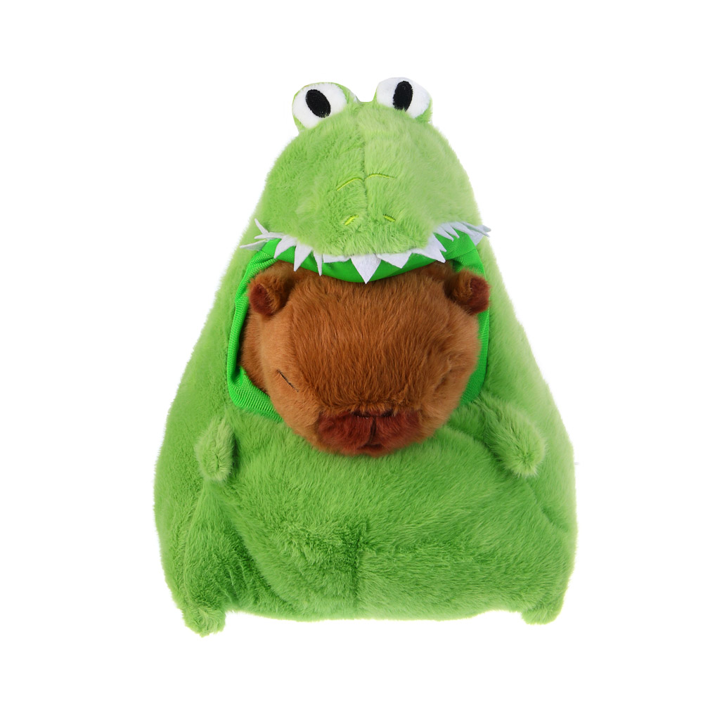 ИГРОЛЕНД Игрушка мягкая "Капибара в акуле", 30 см, полиэстер, арт.№ 264-522