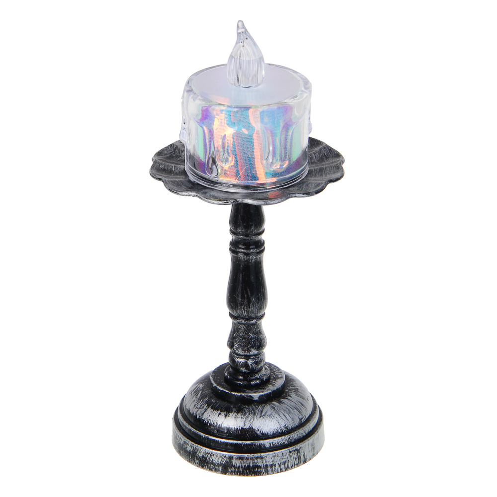 Светильник декоративный LED в виде свечи 6,2x14,5 см СНОУ БУМ, PP, PS, 3хAG13, 1 режим, арт.№ 392-133