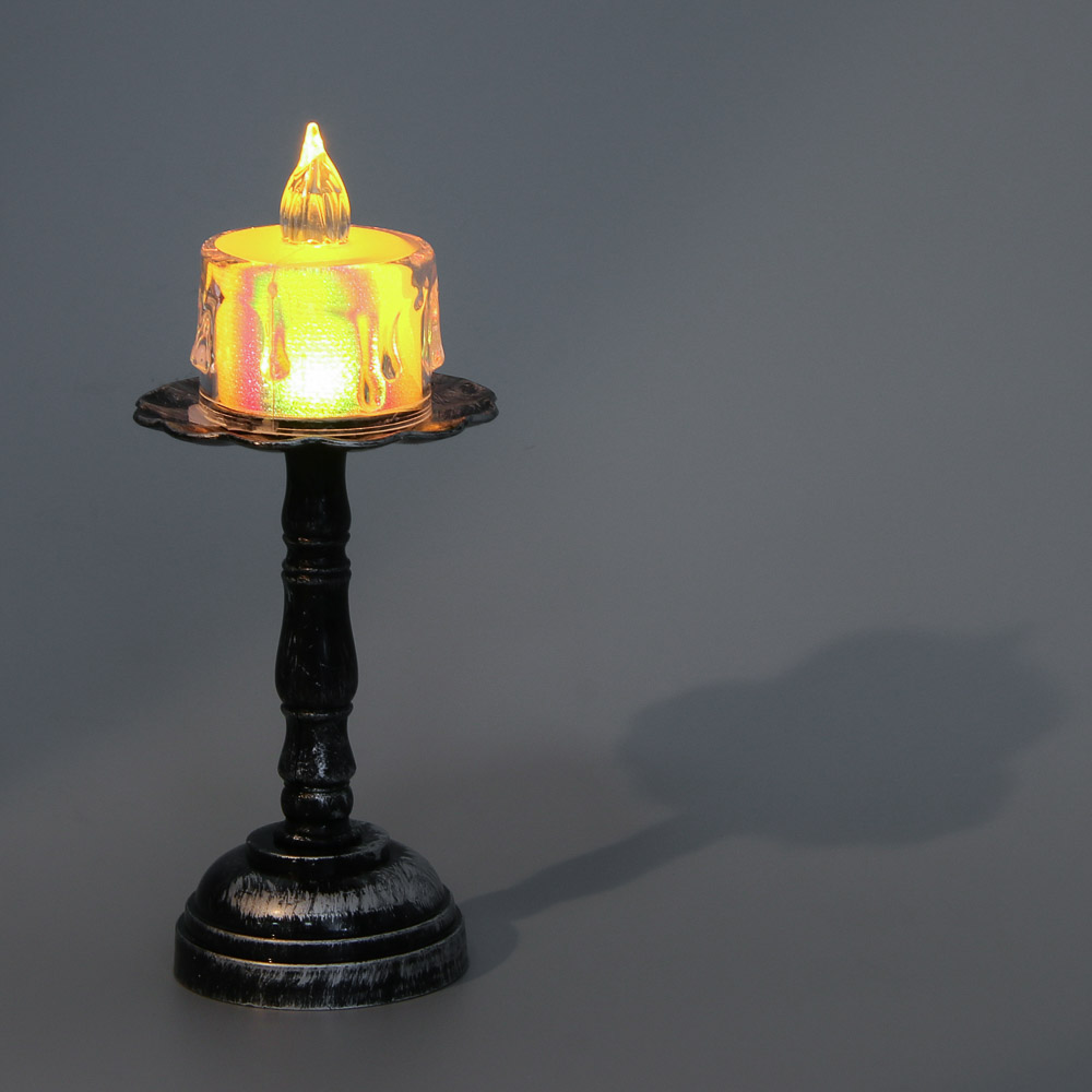 Светильник декоративный LED в виде свечи 6,2x14,5 см СНОУ БУМ, PP, PS, 3хAG13, 1 режим, арт.№ 392-133