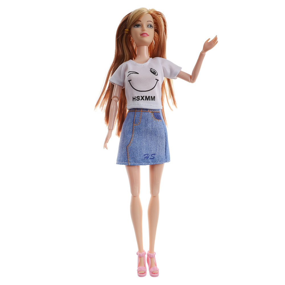 ИГРОЛЕНД Кукла шарнирная 28 см с дочками и акс., PVC, ABS, полиэстер, 23х6х32 см, арт.№ 436-179