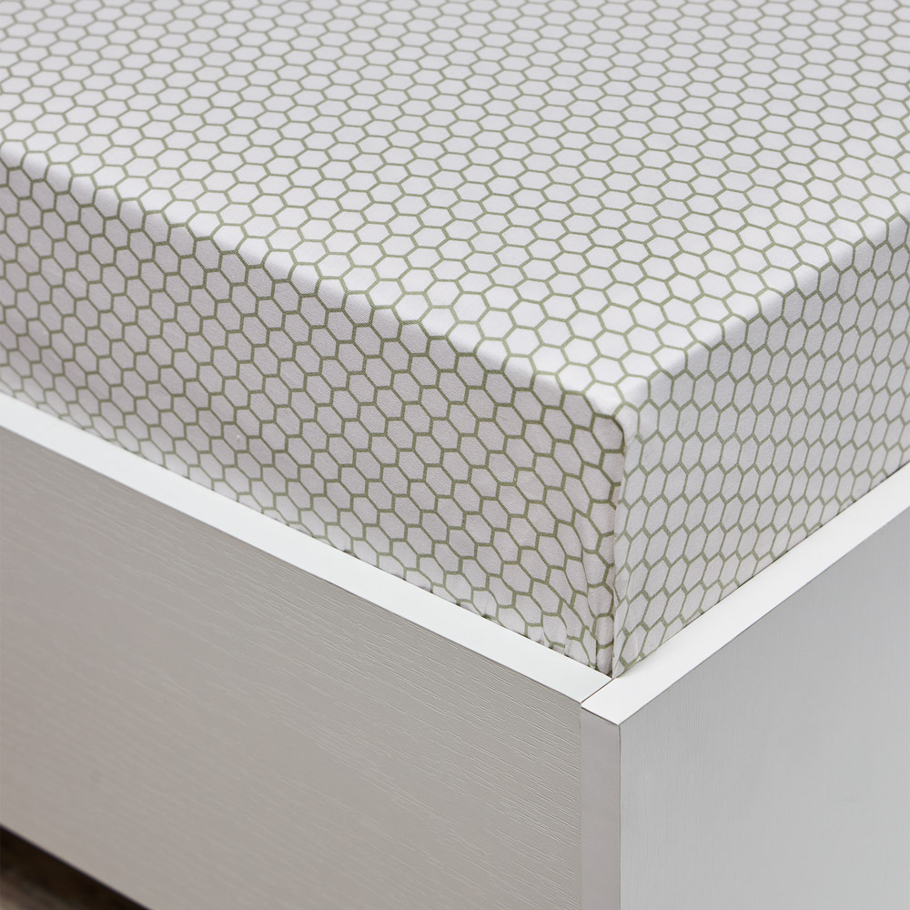 PROVANCE Эвкалипт Простыня на резинке 140х200х20см, 100% хлопок, поплин, зеленый, арт.№ 432-252