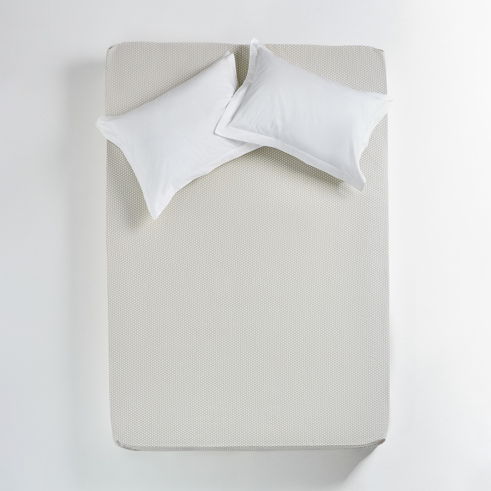 PROVANCE Эвкалипт Простыня на резинке 140х200х20см, 100% хлопок, поплин, зеленый, арт.№ 432-252