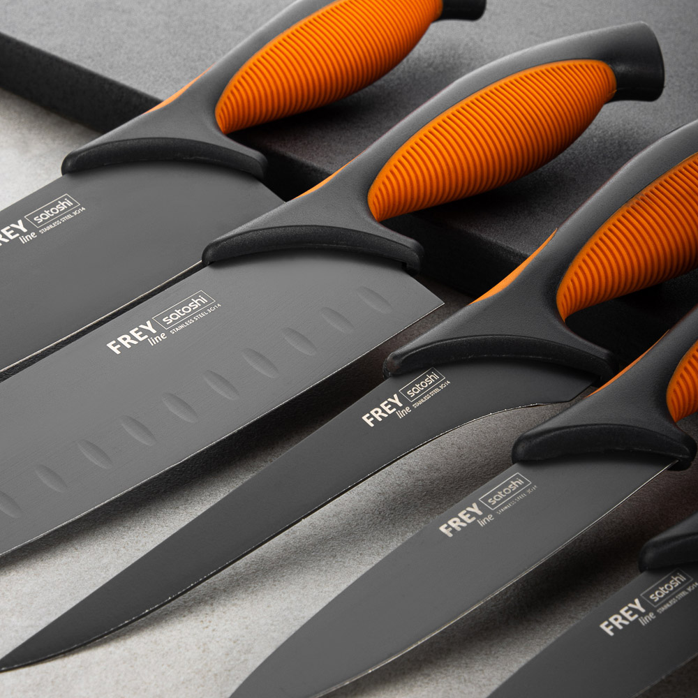 SATOSHI Фрей Нож кухонный разделочный 14,5см, нерж.сталь с антиналипающим покрытием, арт.№ 803-294