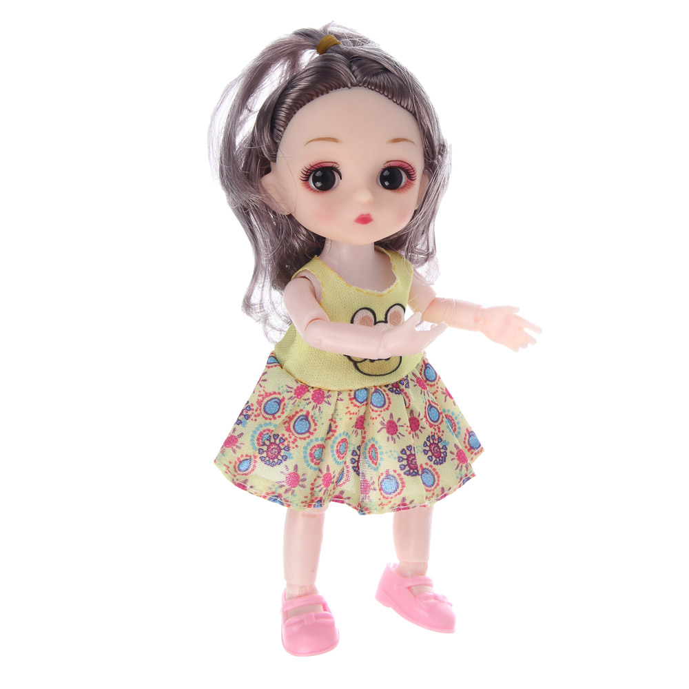 Кукла 15 см с акс. в пакете, PP, PVC, тм ИГРОЛЕНД, арт.№ 267-962