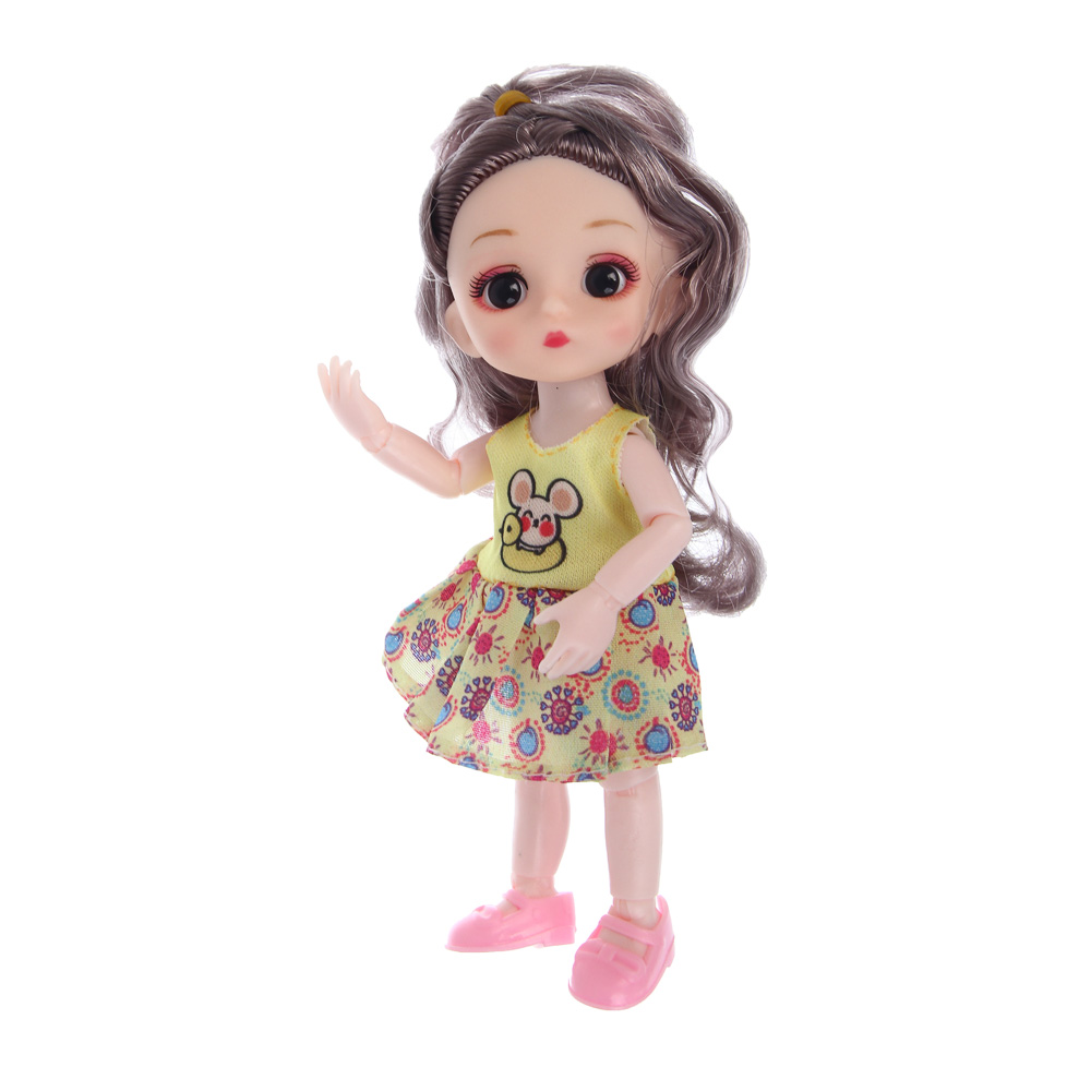 Кукла 15 см с акс. в пакете, PP, PVC, тм ИГРОЛЕНД, арт.№ 267-962