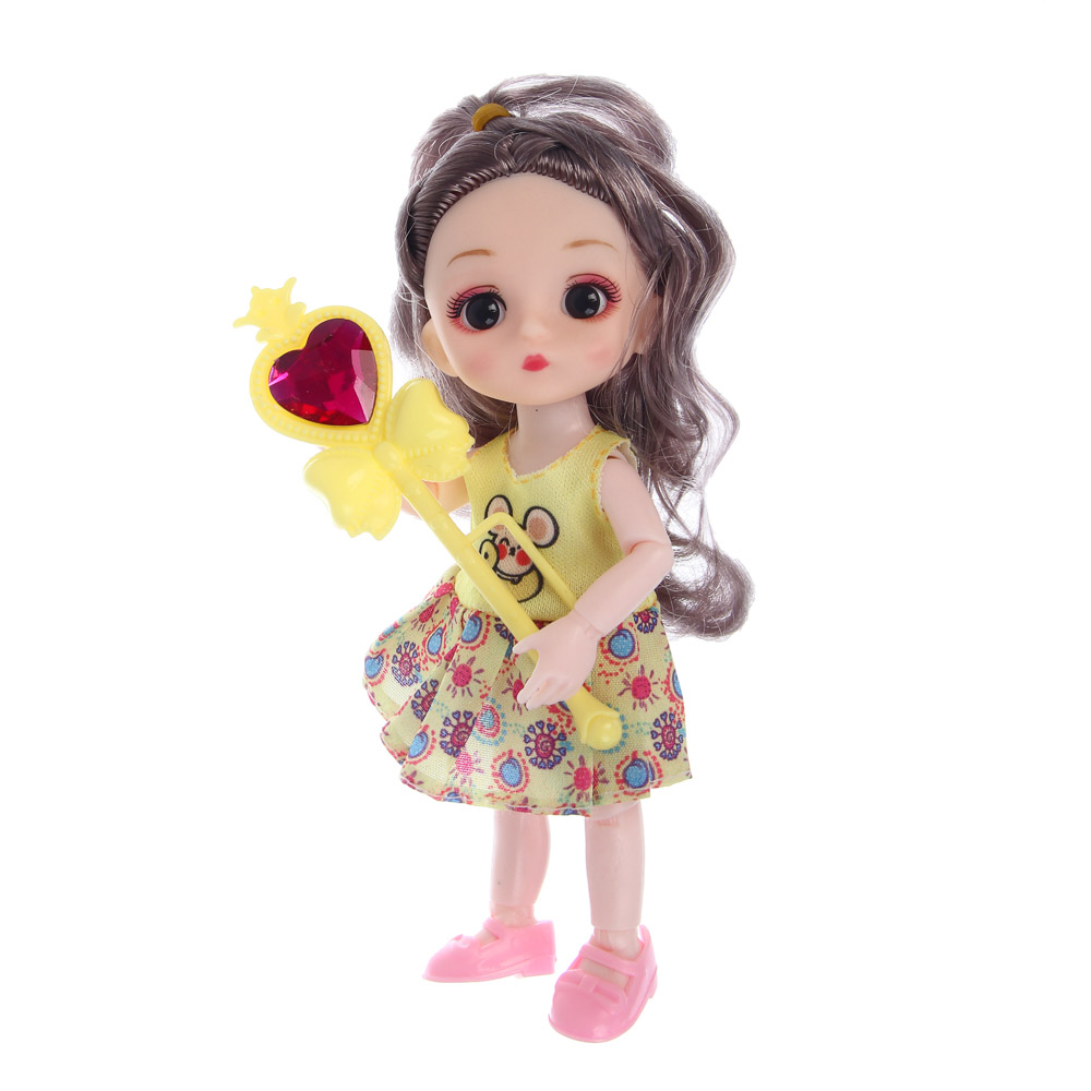 Кукла 15 см с акс. в пакете, PP, PVC, тм ИГРОЛЕНД, арт.№ 267-962