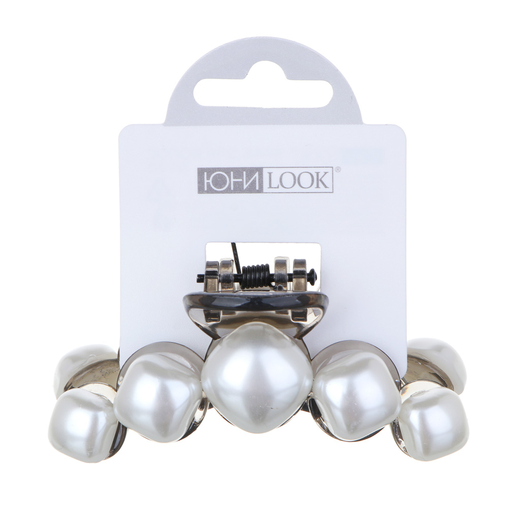 Краб для волос ЮНИLOOK, 7см, пластик, 2 дизайна, ACS-41, арт.№ 321-013