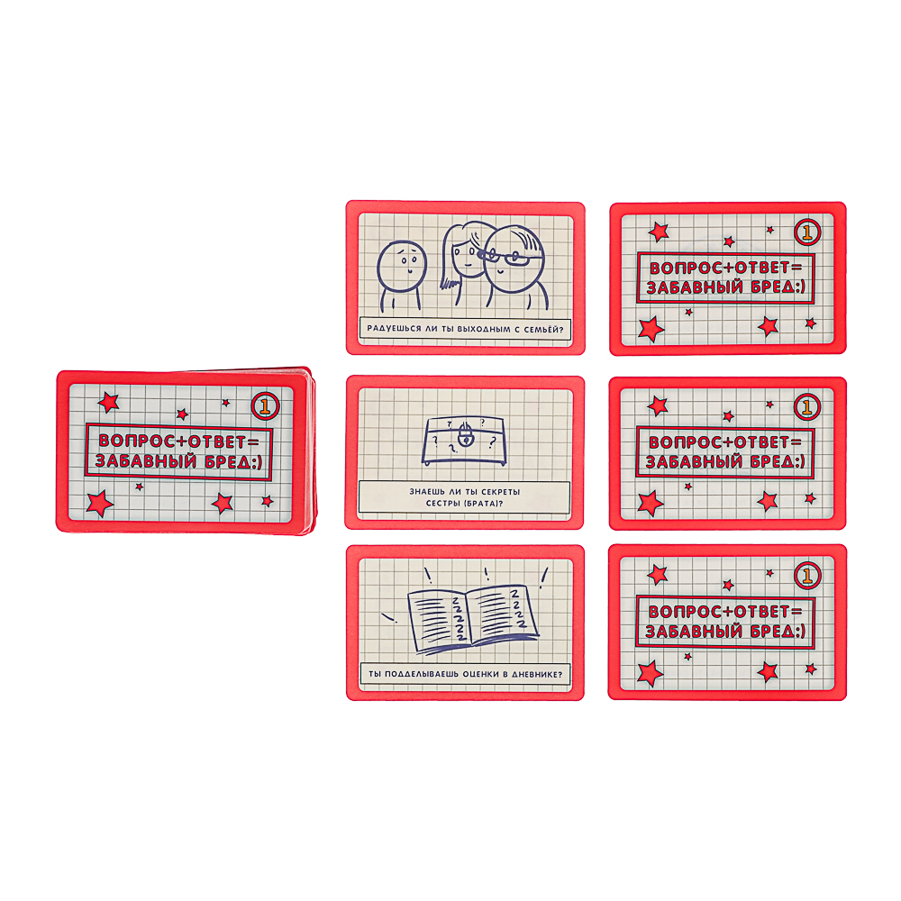 Игра для вечеринок Funny Random Cards Школьные Крас.сборник ТМ Игрополис, арт.№ 538-213