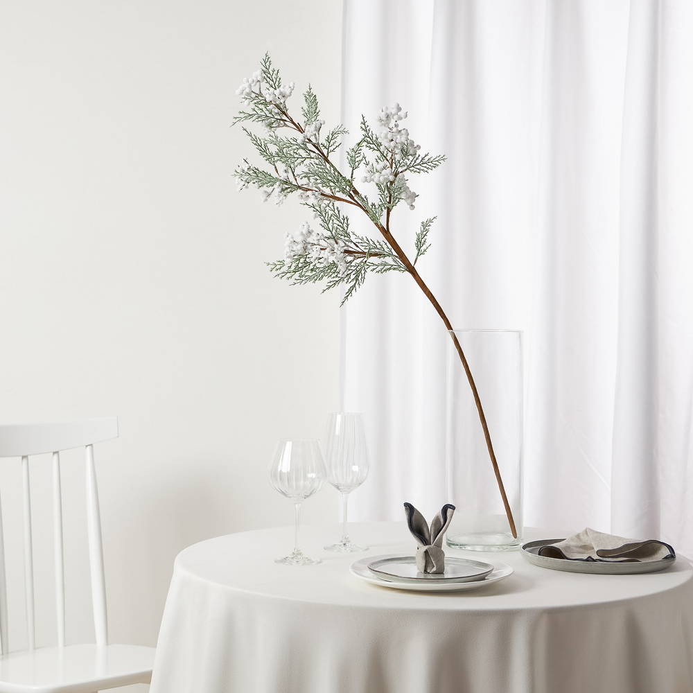 BY COLLECTION White Line Новогоднее украшение ветка 100см, арт.№ 488-117