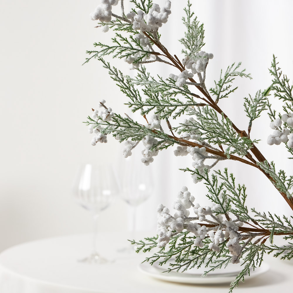 BY COLLECTION White Line Новогоднее украшение ветка 100см, арт.№ 488-117