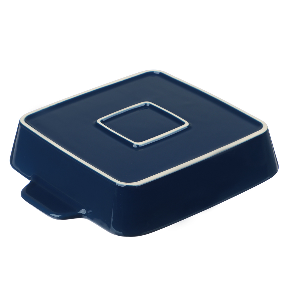 Форма для запекания и сервировки квадратная 26х21х5см тм MILLIMI цветы, керамика, арт.№ 826-009