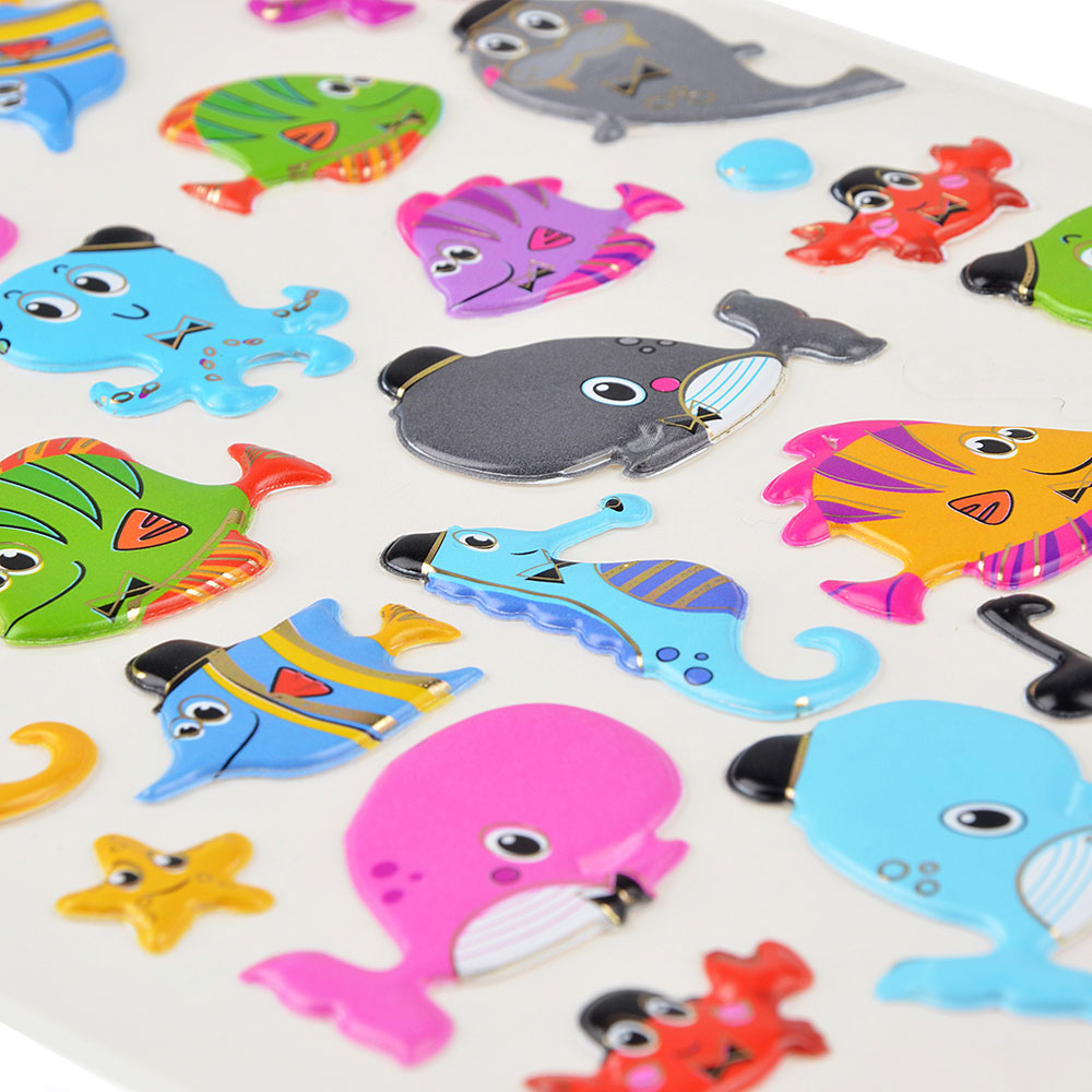 LADECOR Наклейка декоративная с фольгированным слоем, объемная, 26х15,5 см, бумага, 5 дизайнов, арт.№ 503-526