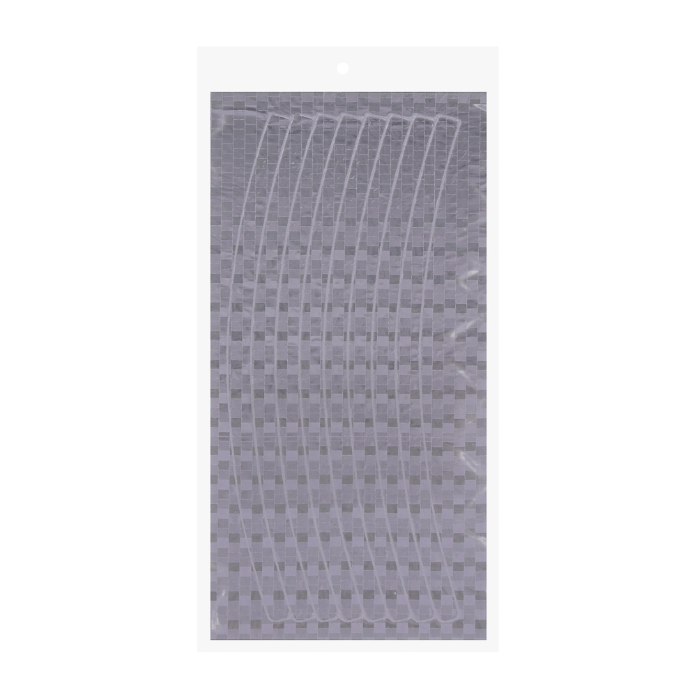 ЕРМАК Набор светоотражающих наклеек, 8 штук, 21*0,9 см, белый, арт.№ 754-018