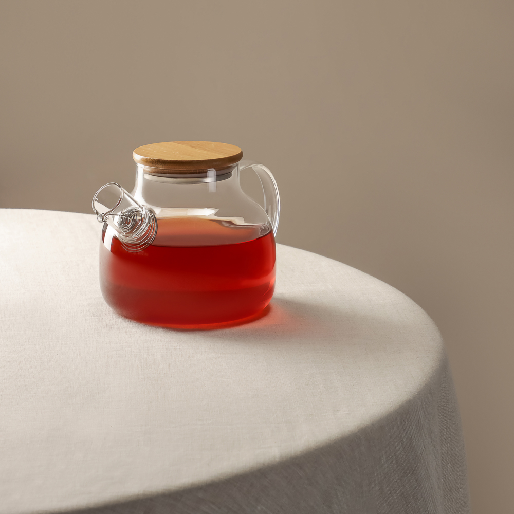 Чайник заварочный тм VETTA Эко, стекло, бамбуковая крышка,  1000мл, арт.№ 850-227