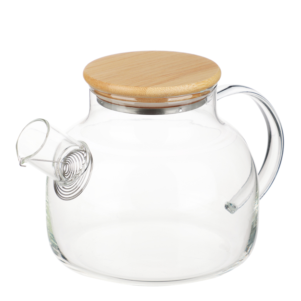 Чайник заварочный тм VETTA Эко, стекло, бамбуковая крышка,  1000мл, арт.№ 850-227