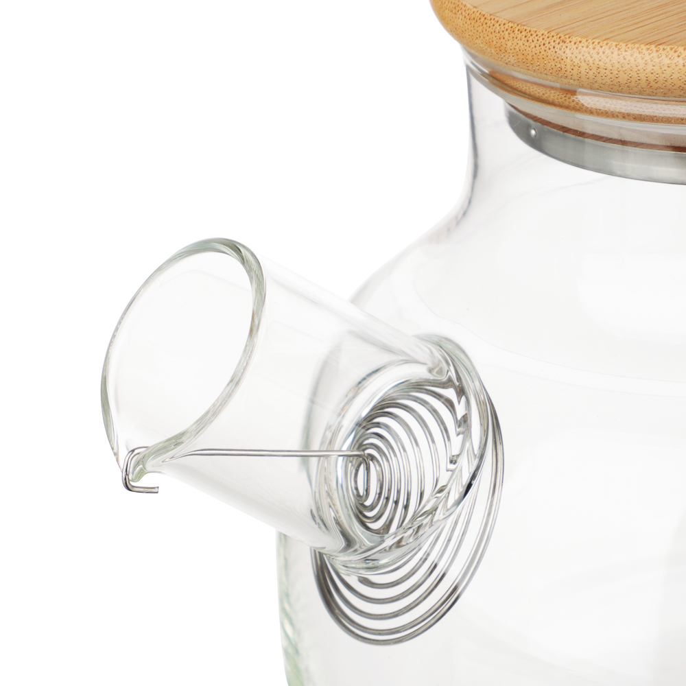 Чайник заварочный тм VETTA Эко, стекло, бамбуковая крышка,  1000мл, арт.№ 850-227