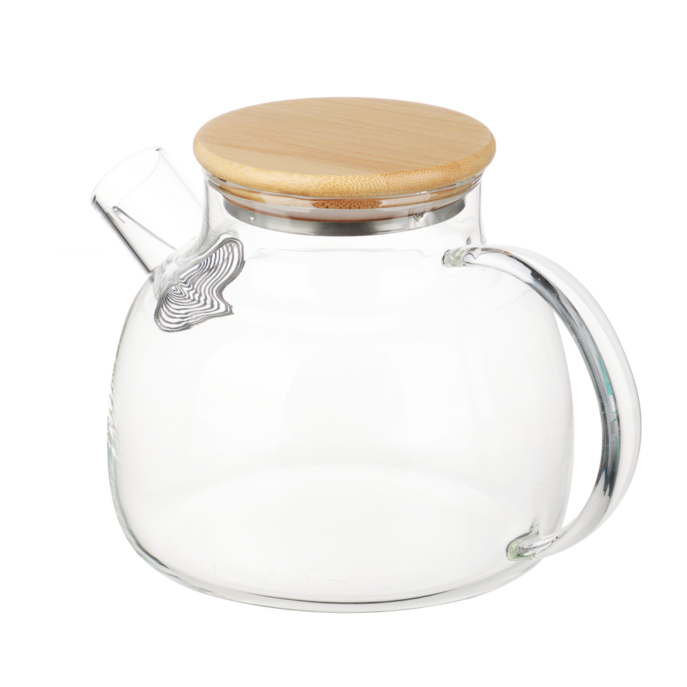 Чайник заварочный тм VETTA Эко, стекло, бамбуковая крышка,  1000мл, арт.№ 850-227