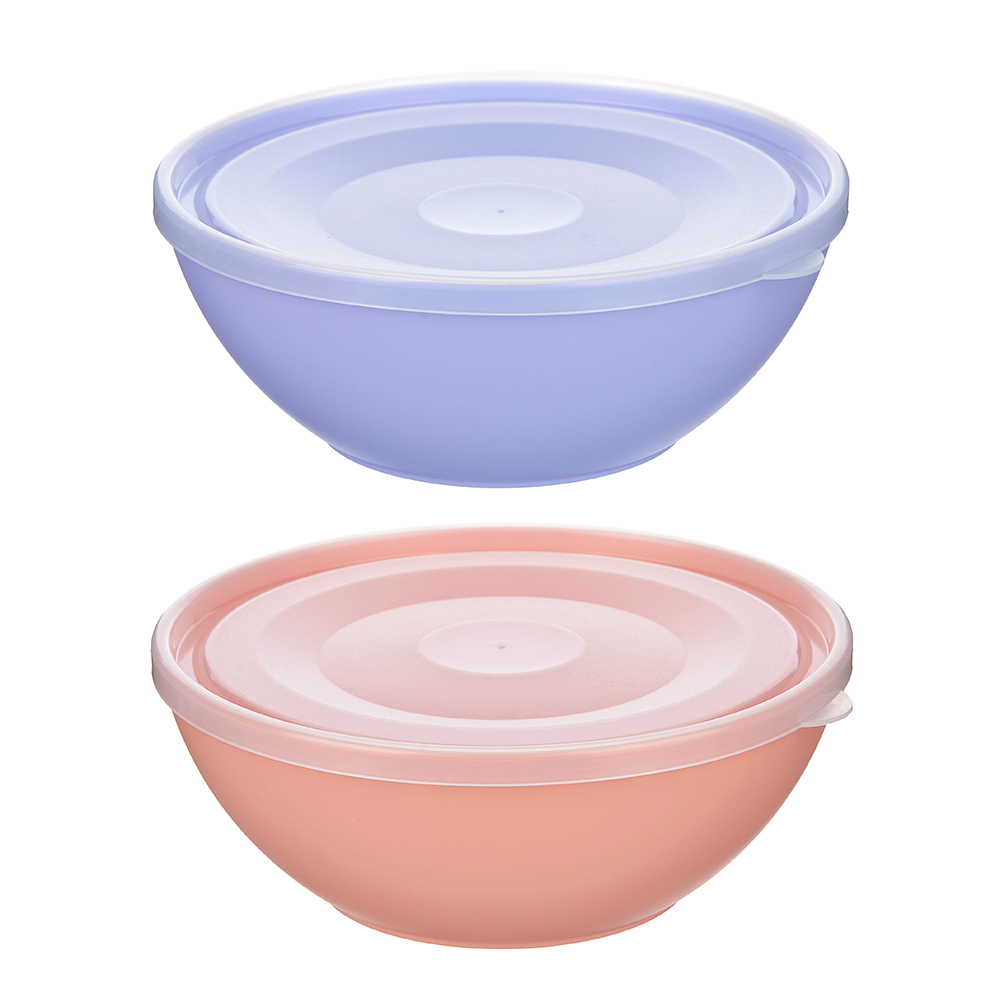 VETTA Миска с крышкой, пластик, 0,8л, 2 цвета, арт.№ 861-253