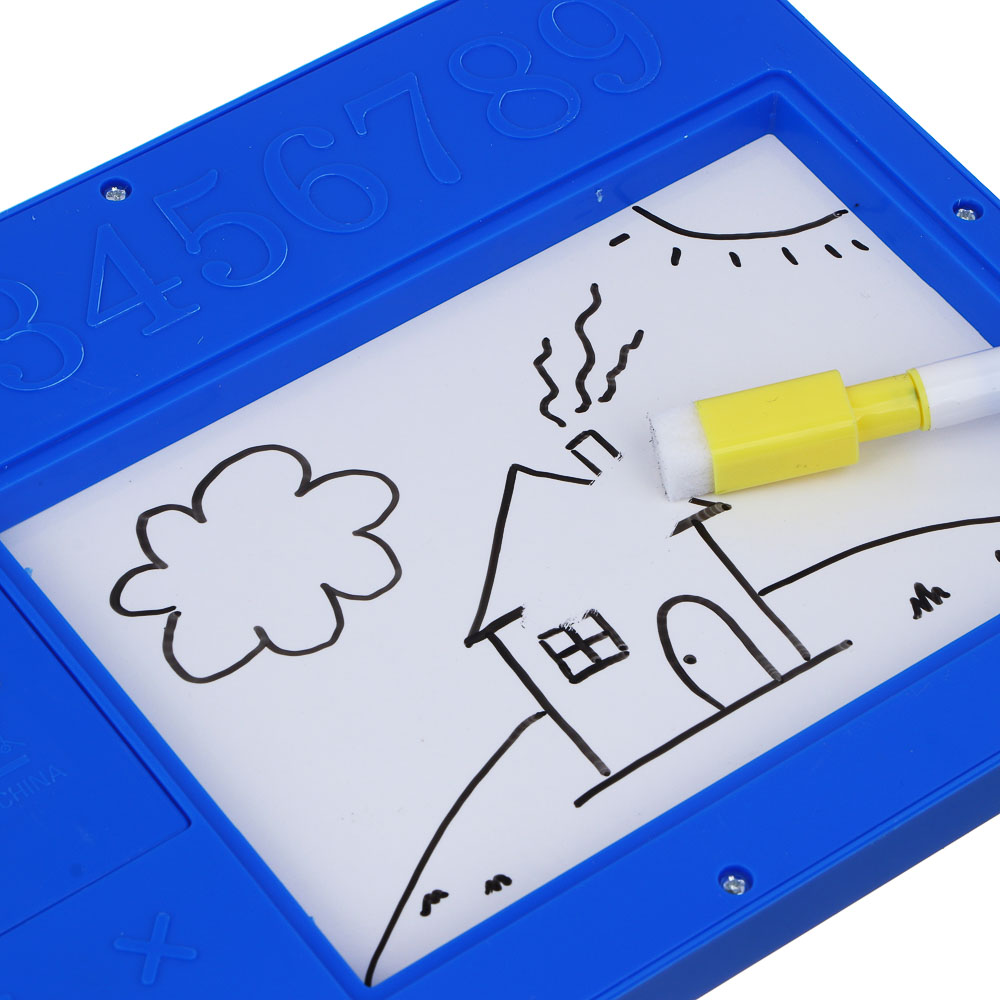 ИГРОЛЕНД Планшет обучающий с доской для рисования, звук, 3AA,ABS, 23х17х2см, 4 дизайна, арт.№ 272-656