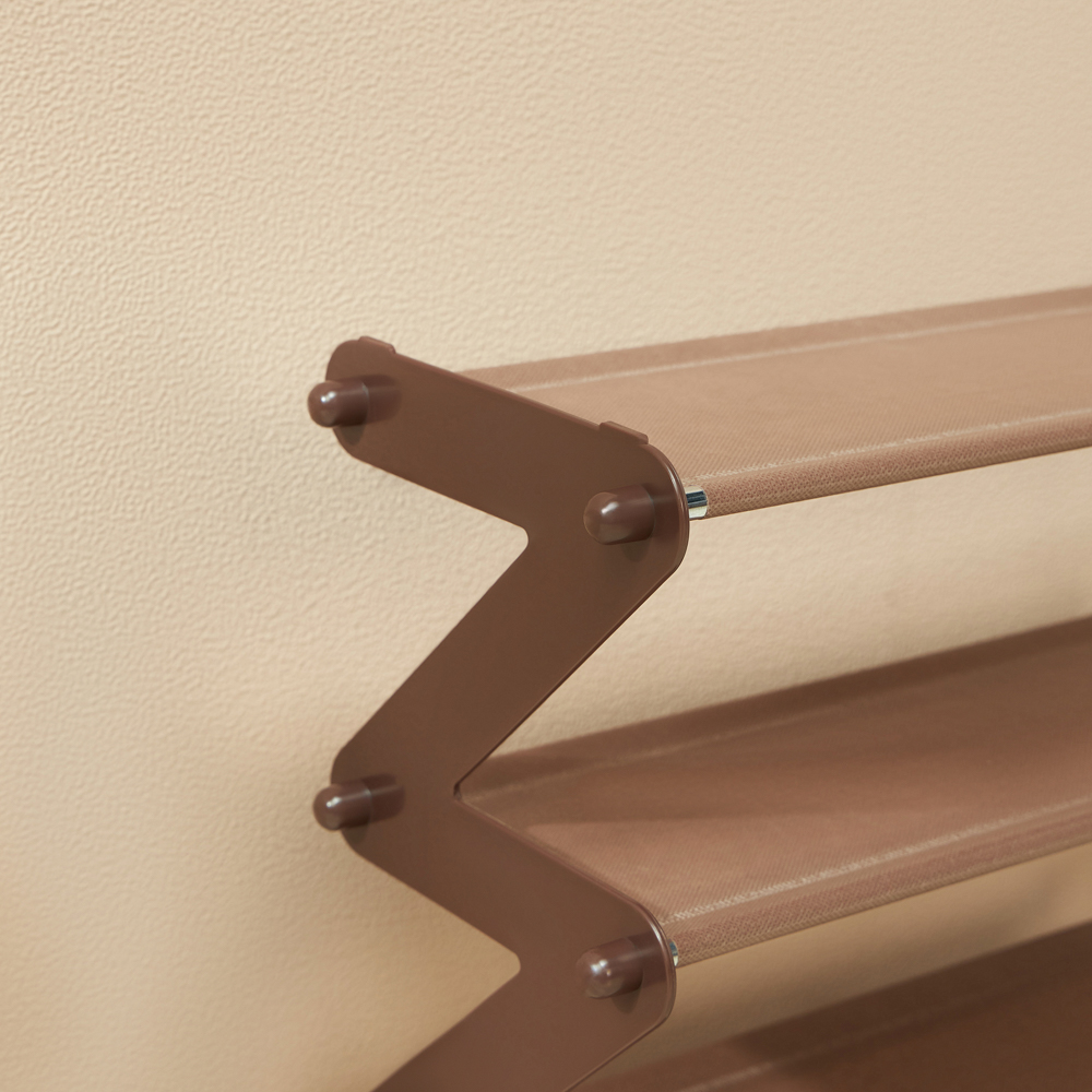 Этажерка для обуви "Зигзаг", 4 яруса, тм VETTA, 48x19x46см, металл, пластик, 1 цвет, арт.№ 465-247