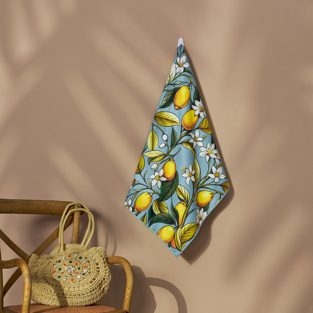 PROVANCE Саммер Полотенце пляжное из микрофибры 70х150см, 100% полиэстер, лимоны, арт.№ 496-036