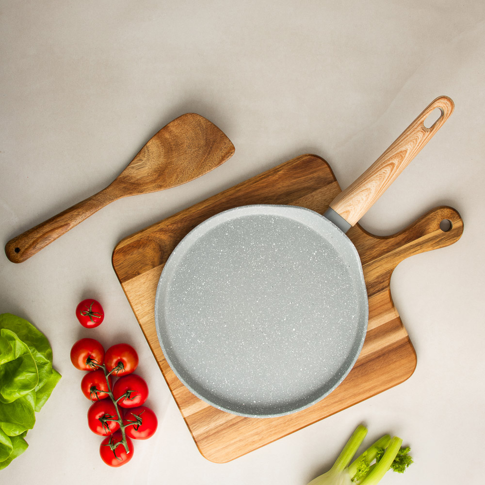 SATOSHI Берг Сковорода литая блинная d24см, антипригарное покрытие Мрамор, индукция, арт.№ 846-739