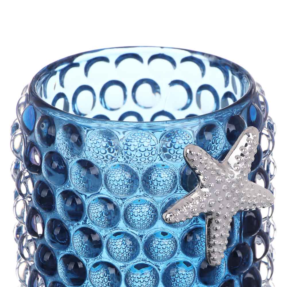 Подставка для мелочей, 8,5x12 см, стекло, цвет синий, арт.№ 359-917