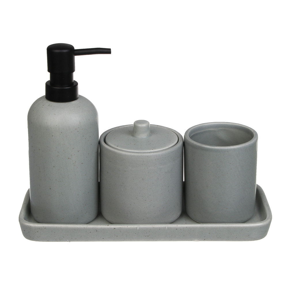 Подставка для набора в ванную комнату тм VETTA Сиена, доломит, серый, 26,3x11x2,2см, арт.№ 463-568