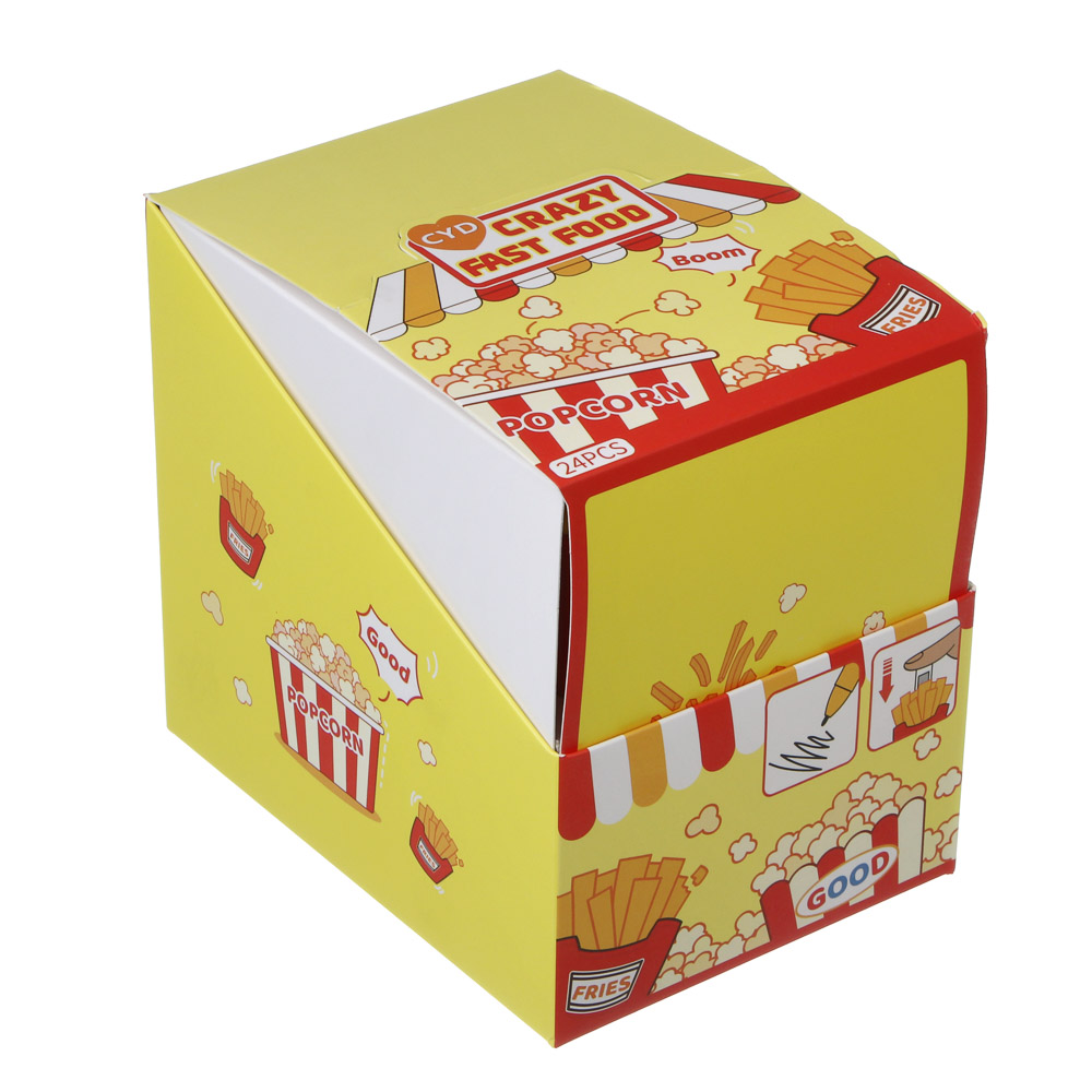 Ручка гелевая автоматическая синяя 0,5мм, "Фаст Фуд", 2 вида, шоу-бокс, арт.№ 591-302