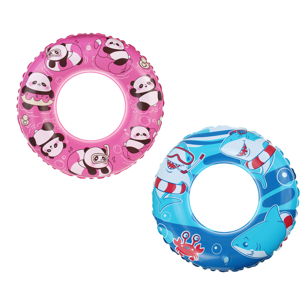 Круг надувной, тм BY SPORT, 53см, ПВХ, 0.15мм, 2 дизайна, арт.№ 130-002