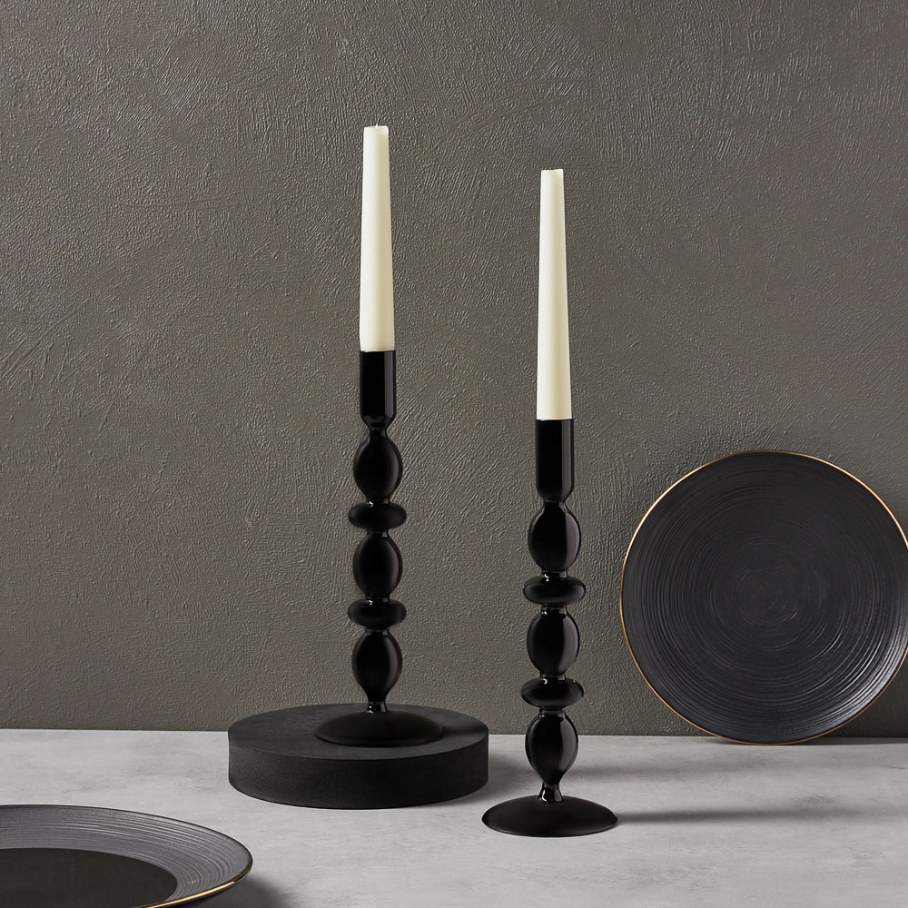 BY COLLECTION Black Line Подсвечник 9х26 см, стекло, арт.№ 820-852